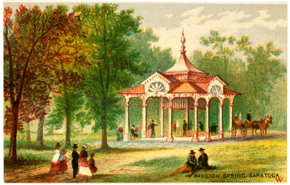 Pavilion Spring, Saratoga (Boston Public Library)