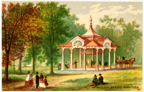 Pavilion Spring, Saratoga (Boston Public Library)