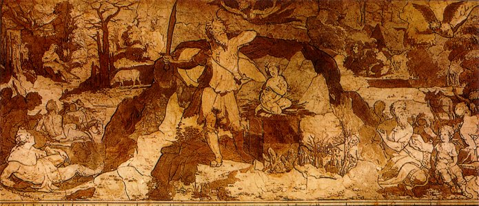 Pavimento di siena, sacrificio di isacco (beccafumi)