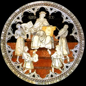 Pavimento di siena, davide salmista (domenico di niccolò dei cori)