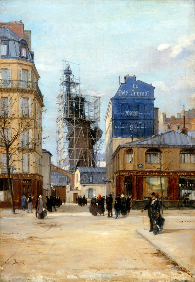 Paul-Joseph-Victor Dargaud - La statue de la Liberté de Bartholdi, dans l'atelier du fondeur Gaget, rue de Chazelles - P1964 - Musée Carnavalet