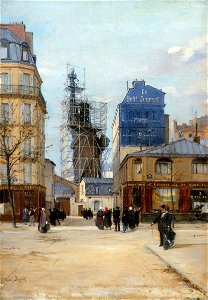 Paul-Joseph-Victor Dargaud - La statue de la Liberté de Bartholdi, dans l'atelier du fondeur Gaget, rue de Chazelles - P1964 - Musée Carnavalet