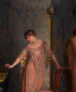 William McGregor Paxton - Rose and blue (1913)