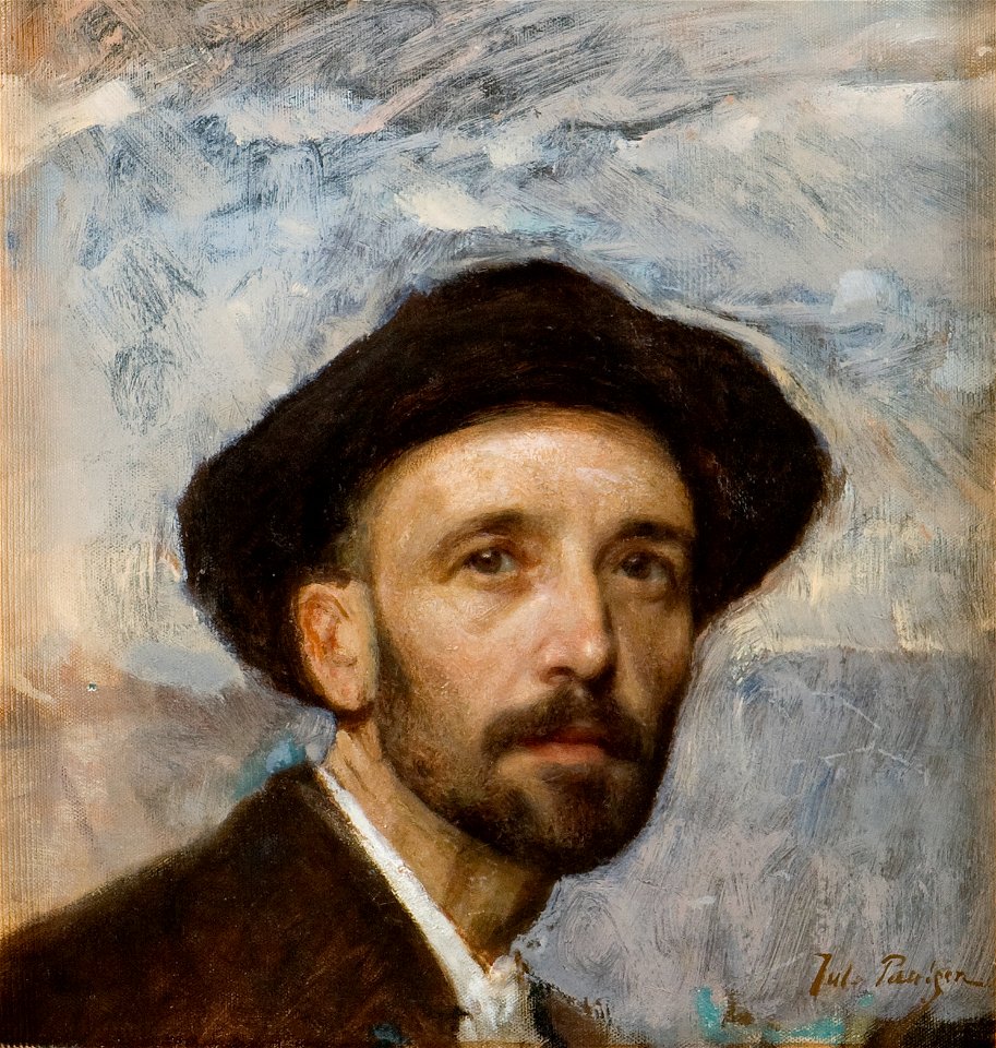 Julius Paulsen - Self-portrait with soft hat, 1900