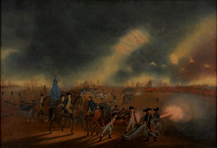 The Battle of Princeton by James Peale. Free illustration for personal and commercial use.
