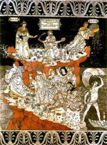 Pavimento di siena, allegoria del colle della sapienza (pinturicchio) 01