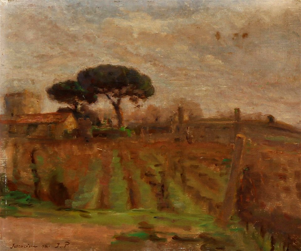 Julius Paulsen - Landscape from Terracina, Italy (1892)