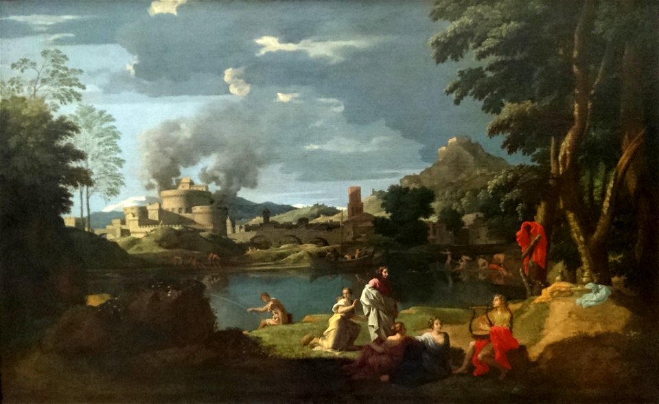Paysage avec Orphée et Eurydice – Nicolas Poussin – Musée du Louvre, INV 7307 – Q6485124