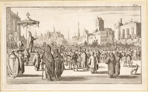 Paus Urbanus II predikt de eerste kruistocht, objectnr A 41632