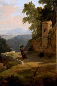 Paysage d'Italie avec architecture et oratoire, détail (phbw12 0222)