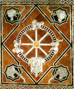 Pavimento di siena, ruota della fortuna