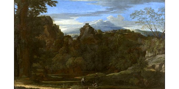 Paysage avec trois moines - Poussin - Belgrade