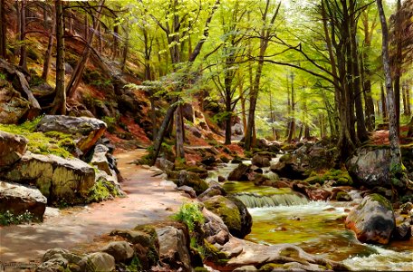 Peder Mønsted - Ein Wald bei Ilenburg im Harz