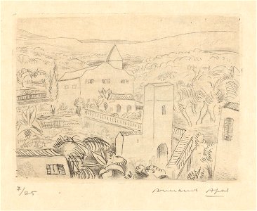 Paysages de Provence (08) - Cassis. Paysage, print by Armand Apol (1879-1950), Belgium, 1929, Prints Department of the Royal Library of Belgium, III 81386 C - 08