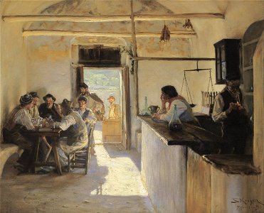 Peder Severin Krøyer - Osteria in Ravello. - Google Art Project