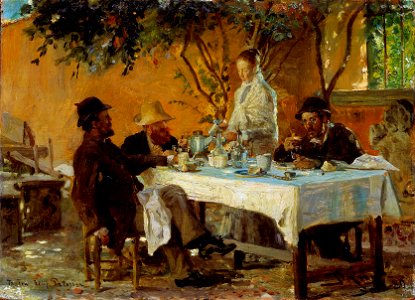Peder Severin Krøyer - Breakfast in Sora - Google Art Project