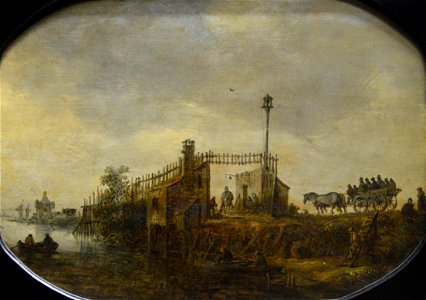 Paysage avec charrette sur une digue - Jan van Goyen - Musée du Louvre