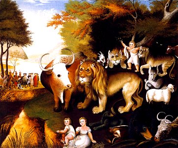 Peaceable Kingdom by Edward Hicks (ca. 1835-40)