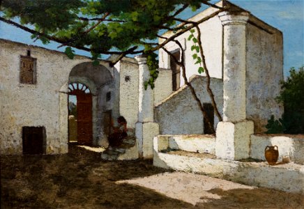 Paysage, Cour à Capri, 1864, Félix Lionnet, musée des Beaux-Arts de Nantes