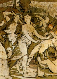 Pavimento di siena, storie di mosè sul sinai (beccafumi) 03