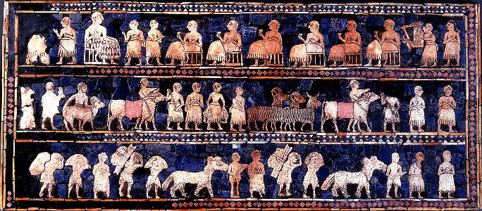 Peace Side of Standard of Ur, 26th century BC (23984581347)