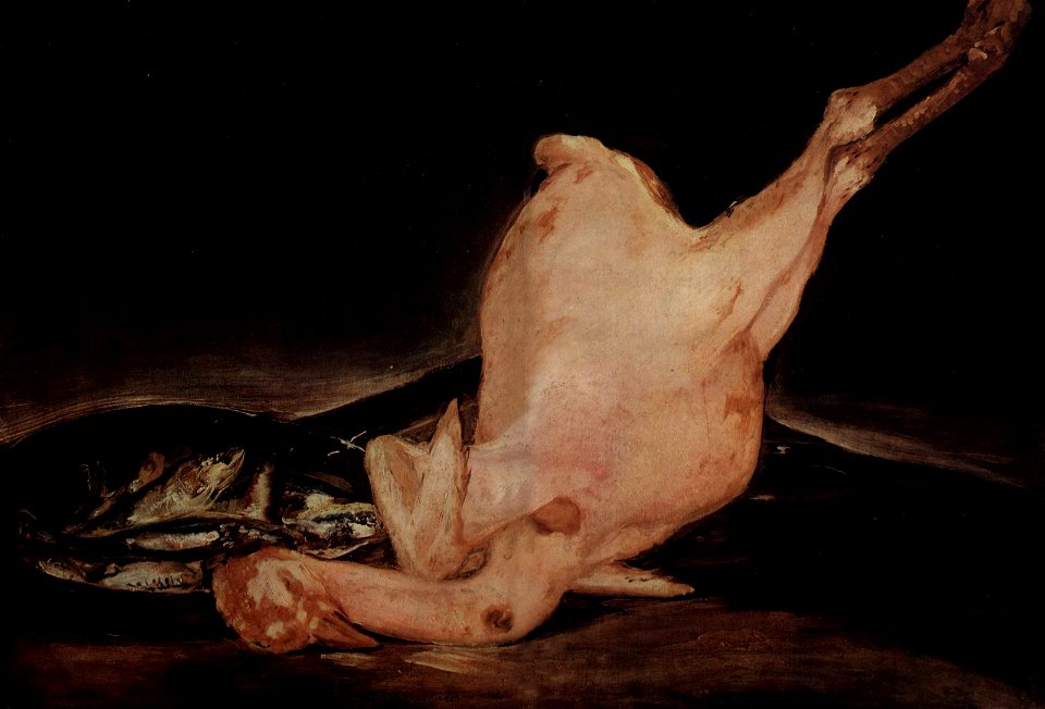 Pavo desplumado por Goya