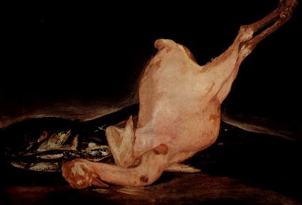 Pavo desplumado por Goya