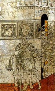 Pavimento di siena, storie di giuditta (francesco di giorgio) 03