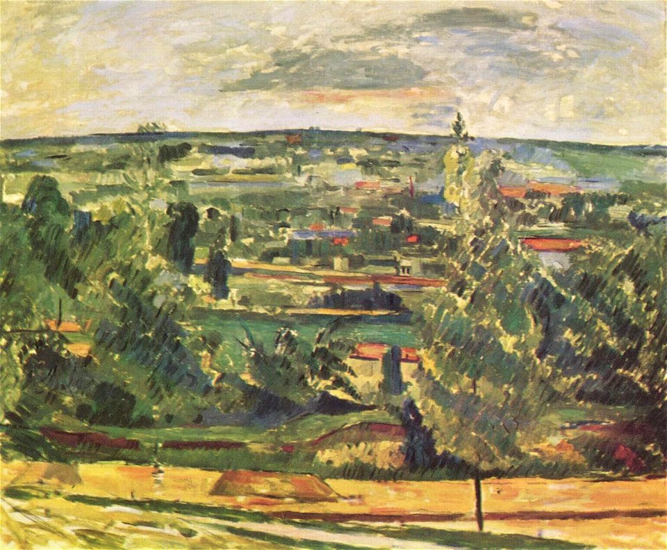 Paysage près de Melun, par Paul Cézanne, Yorck