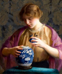 The Blue Jar by William McGregor Paxton