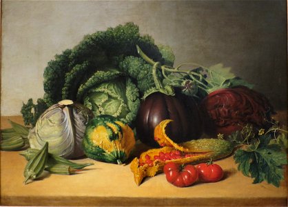James Peale - Still Life - Balsam Apples and Vegetables - WGA17123. Free illustration for personal and commercial use.
