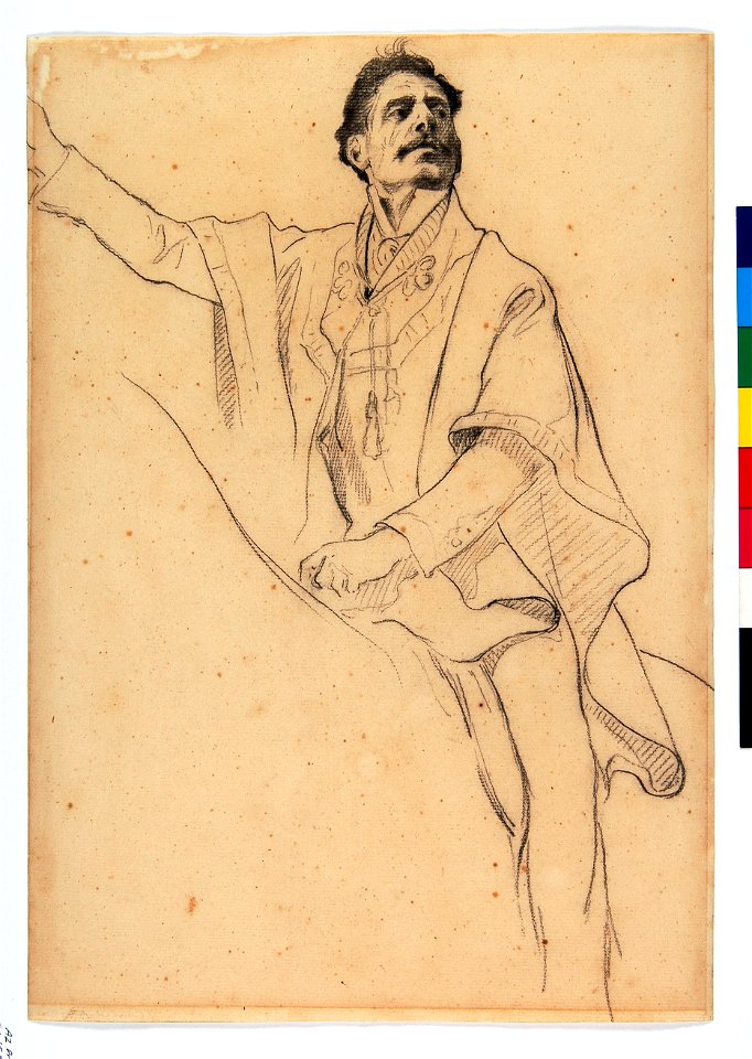 Pedro Américo - Homem a Cavalo - Estudo (1), Acervo do Museu Paulista da USP