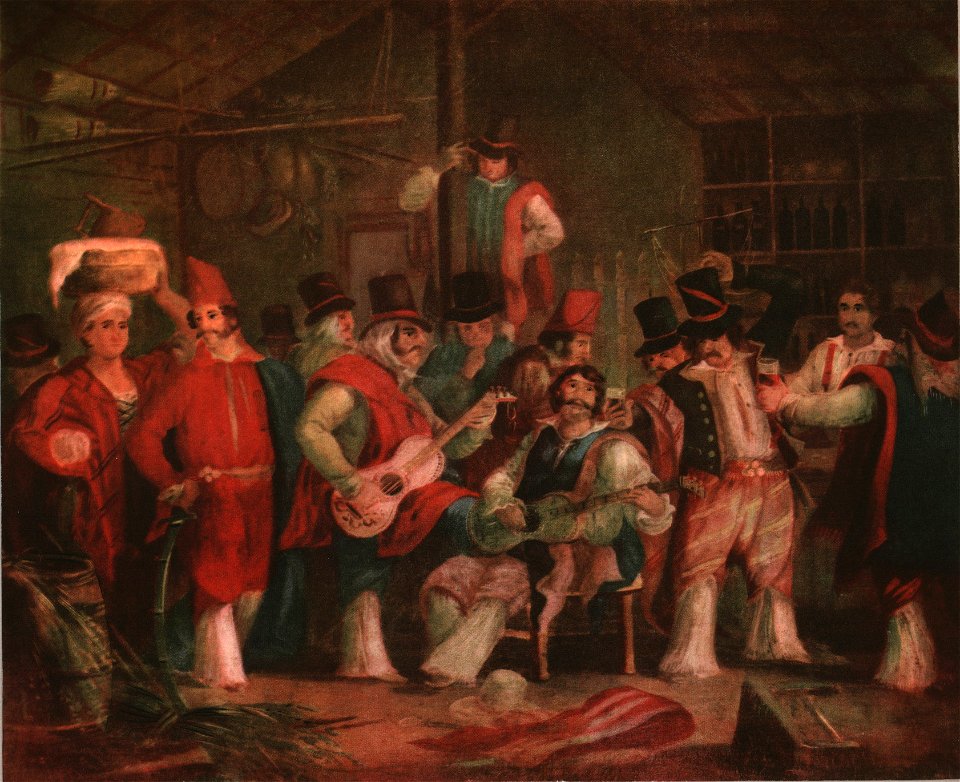 Payada en la pulpería, según Morel