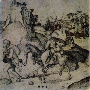 Peasant Family Going to the Market by Martin Schongauer Boijmans version