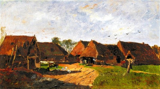 Paál László - 1871 - Táj házakkal