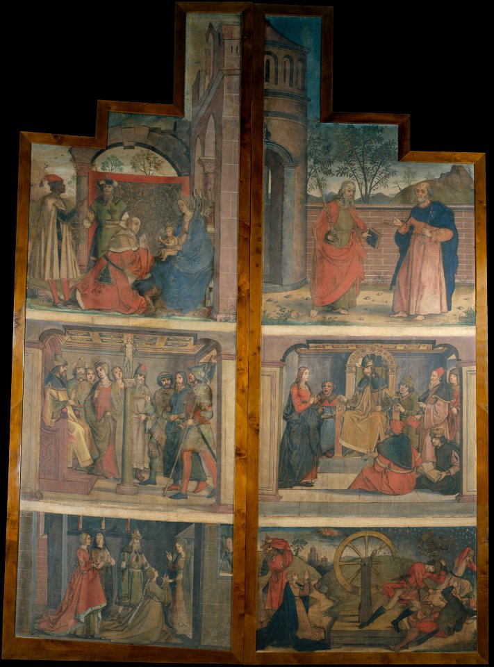 Pedro Berruguete - Doors of an altarpiece with scenes of saint Catherine's life - Google Art Project