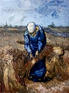 Peasant Woman Binding Sheaves (after Millet) - My Dream