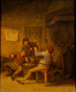 Peasants Drinking and Smoking (Adriaen van Ostade) - Nationalmuseum - 17555