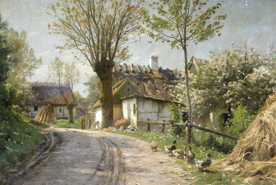 Peder Mork Mönsted A country lane Jyllinge