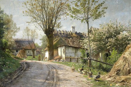 Peder Mork Mönsted A country lane Jyllinge