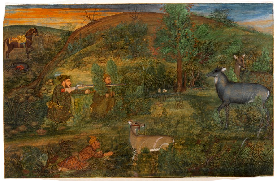Payag - Shah Shuja Hunting Nilgai - 58.068 - Rhode Island School of Design Museum