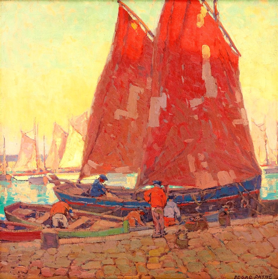 Edgar Payne Sardine Boats at Douarnenez