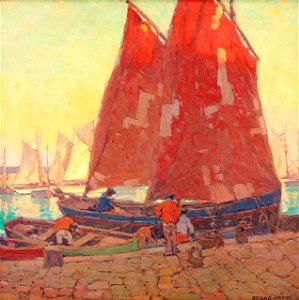 Edgar Payne Sardine Boats at Douarnenez