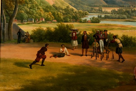 Paysage d'Italie, détail de la scène de jeu au premier plan (phbw12 0227)