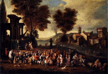 Peeter van Bredael Commedia dell arte Szene