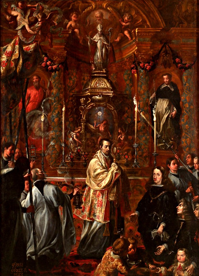 Pedro Ruiz González - Carlos II ante la Sagrada Forma