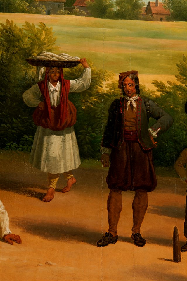 Paysage d'Italie, détail de la scène de jeu au premier plan (phbw12 0229)