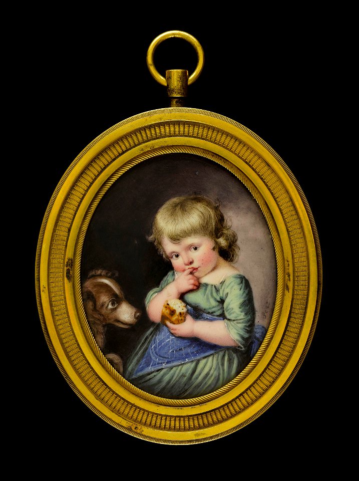 Peat, Thomas - Portrait de fillette avec un chien - J795 - Musée Cognacq-Jay