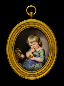 Peat, Thomas - Portrait de fillette avec un chien - J795 - Musée Cognacq-Jay