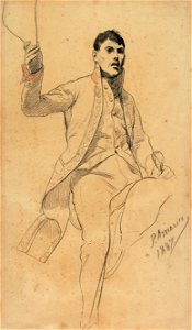 Pedro Américo - Homem a Cavalo - Estudo (6), Acervo do Museu Paulista da USP (cropped)